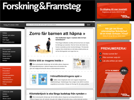 Forskning&Framsteg Re-launch spring 2009