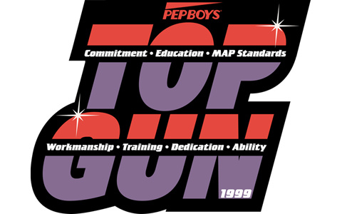 Logo for Pep Boys Top Gun Program