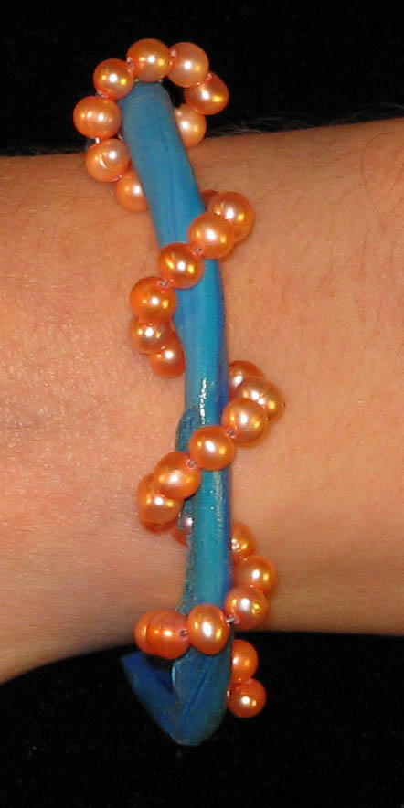 Polymer Clay & Pearl Bracelet