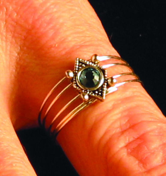 Memory Wire & Crystal Ring