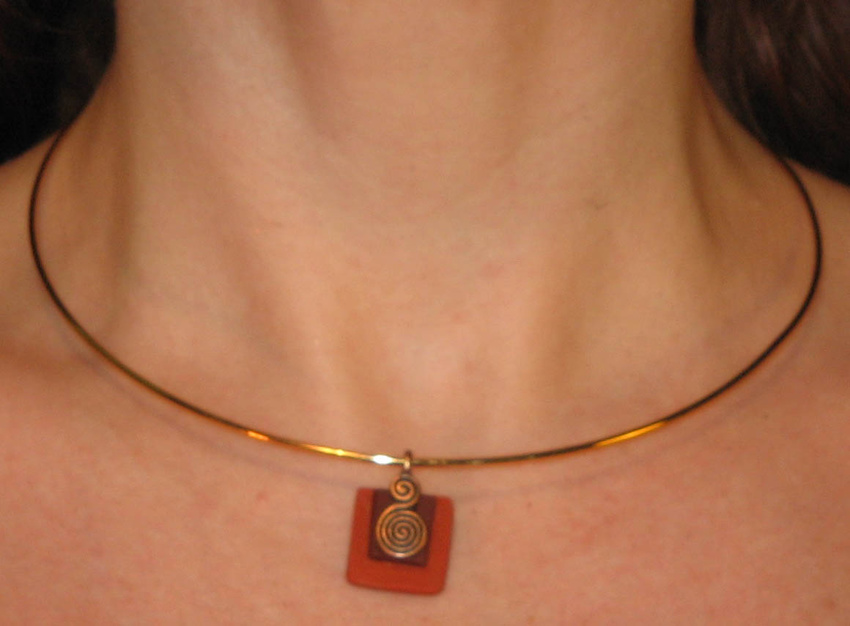 Polymer Clay Pendant Choker