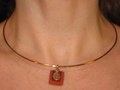 Polymer Clay Pendant Choker