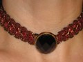 Ribbon & Faceted Glass Choker