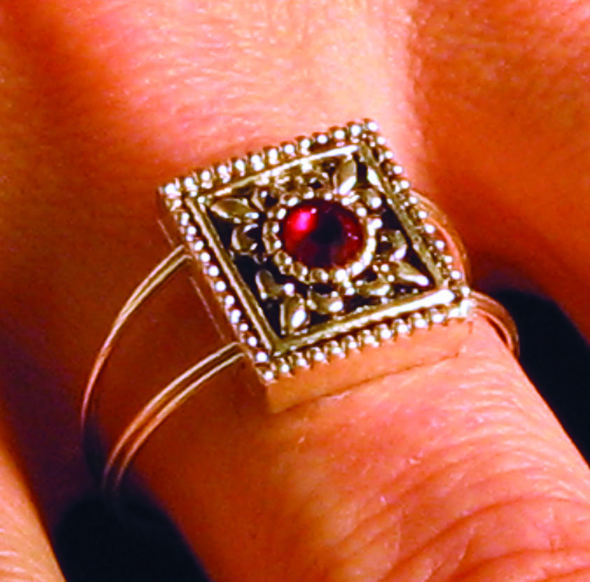 Memory Wire & Crystal Ring