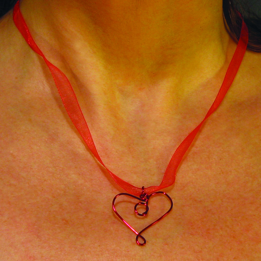 Ribbon & Jigged Wire Necklace