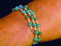 Memory Wire, Pearl & Turquoise Bracelet