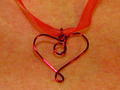 Ribbon & Jigged Wire Necklace
