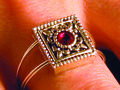 Memory Wire & Crystal Ring
