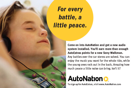 Direct mail Campaign for AutoNation: Postcard