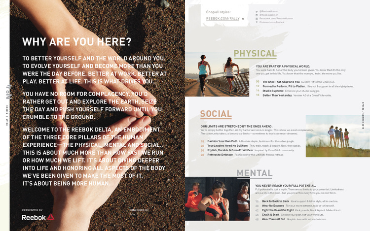 Creative Director, Content: Developed concepts/content for 3 editions of Women's editorial catalog.