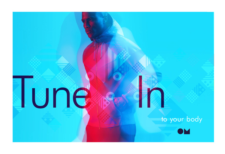 OMsignal makes "smart clothes" -- performance wear with intelligent technology woven into the fabric. It gives you feedback on heart rate, temperature, breathing and more. This was a campaign concept we did while developing their brand. The focus is on athletic/performance wear.