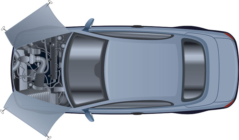 Illustration—Adobe Illustrator, Hanes Autoparts Series (Dissection)