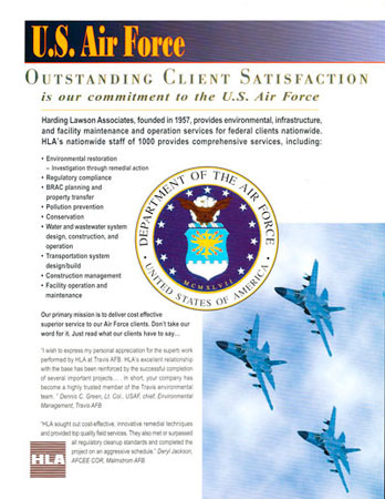 Art Direction and Design—Flyer Series for the Armed Forces (Air Force)