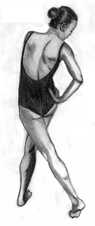 Traditional Illustration—Pencil, Dancer