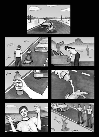 Traditional Illustration——Pencil and Markers, Storyboard Telling of a Joke