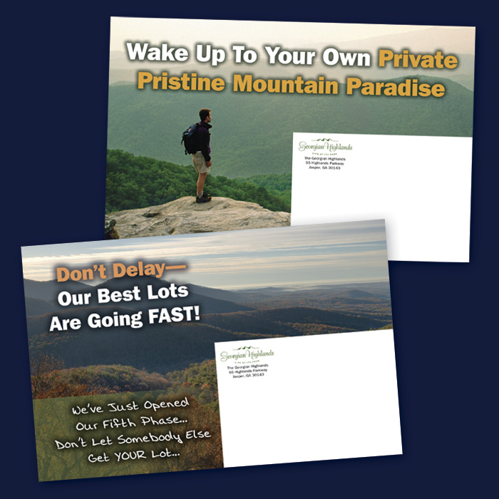All Design for a Mailer Series for The Georgian Highlands
