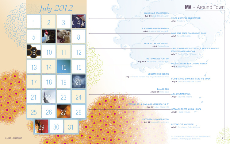 Monthly Calendar—Metro Arts Magazine