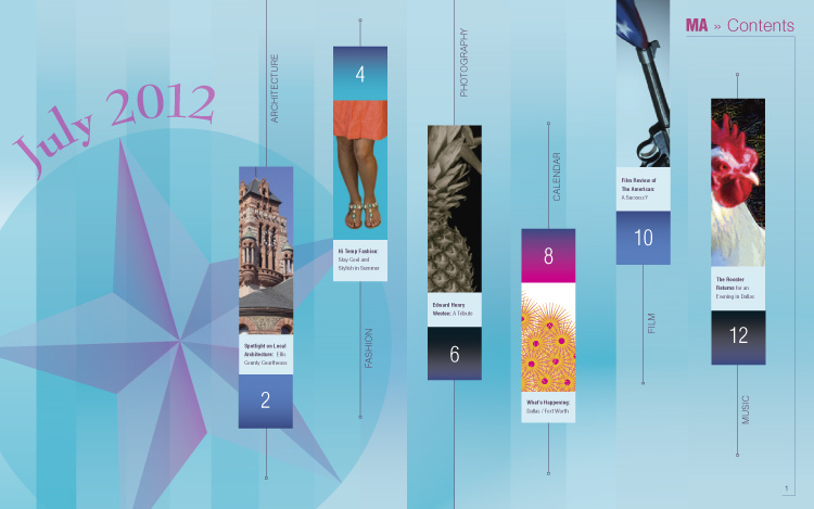 Table of Contents—Metro Arts Magazine
