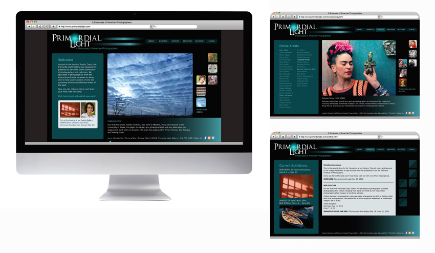 Concept, Design and Layout for The Primordial Light Gallery