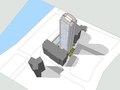 The Mediterranean Sea Tower, Bat Yam-Proposed aerial view of proposed building