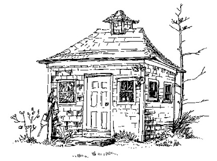 sketchbook: Maine pumphouse