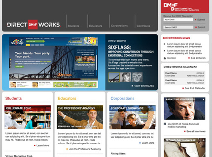 DMEF Homepage, 2008-2009