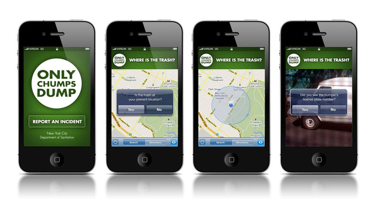 Only Chumps Dump, Civic-Minded iPhone app, 2010