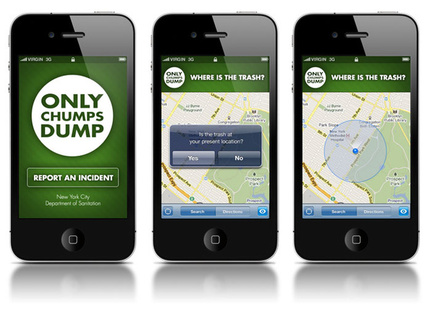 Only Chumps Dump, Civic-Minded iPhone app, 2010