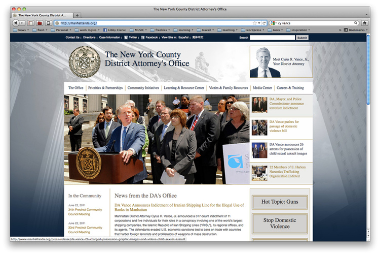 Manhattan District Attorney's Office, 2010