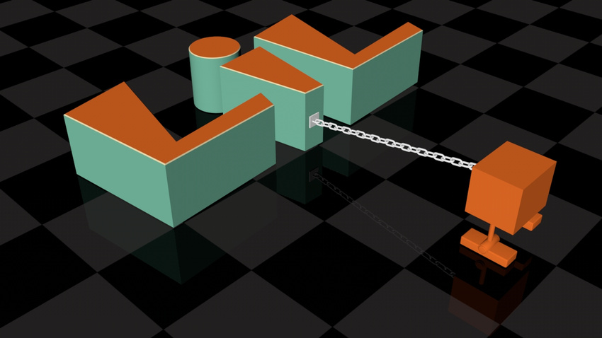 Robot and Chain (Cinema 4D)