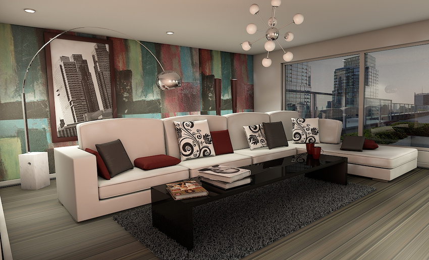Living Room Daytime (Cinema 4D)