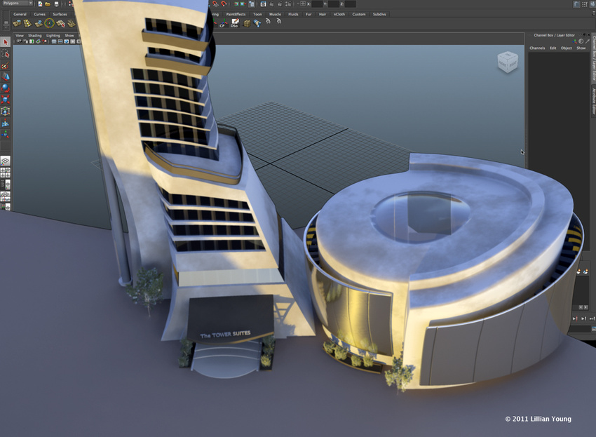 Building Angled (Maya)