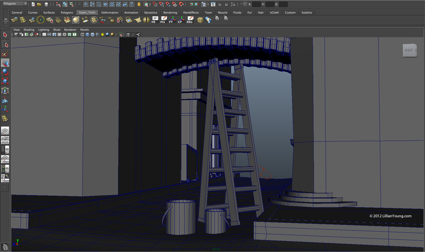 WORK IN PROGRESS: Ladder (Maya 2012)