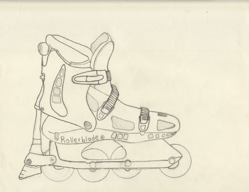 Pencil Sketch: Rollerblade (1995)