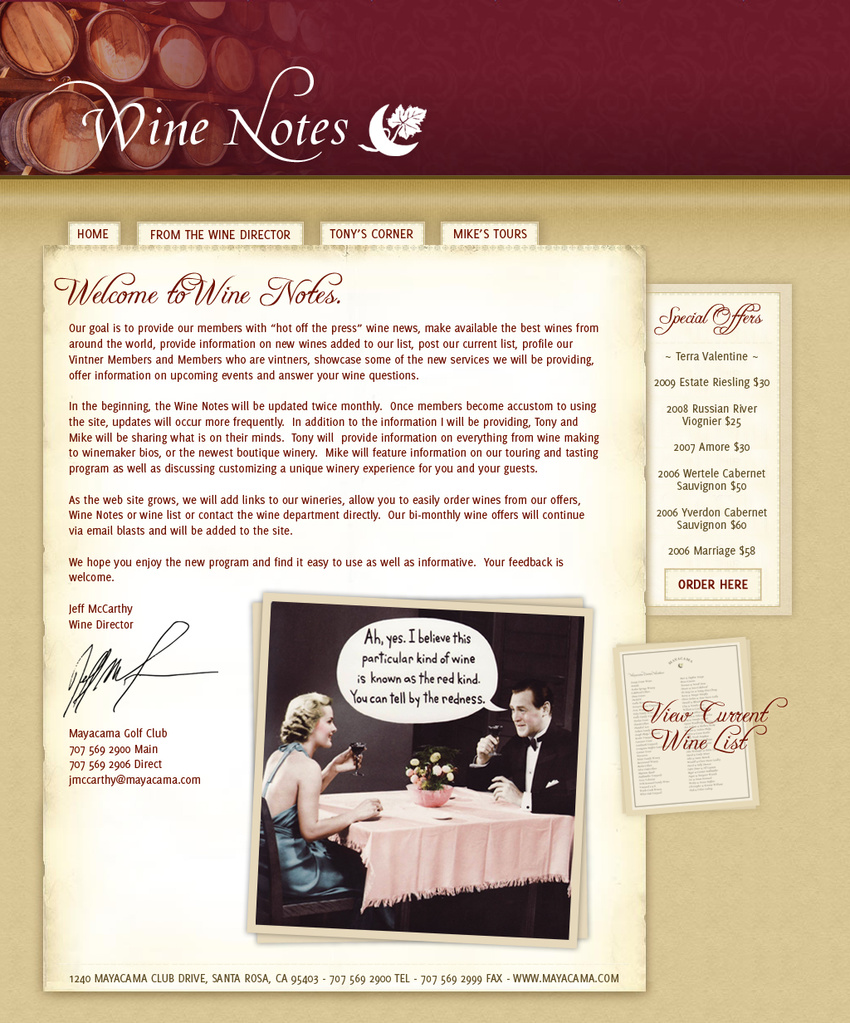 Mayacama: Wine Notes