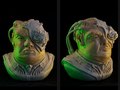 Sci-Borg, sculpture in Prima Plastilina and Klean Clay (firm)