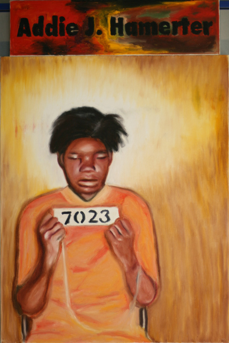 7023 Addie J. Hamerter oil stick on canvas 24x36 ’06-07 price: inquire