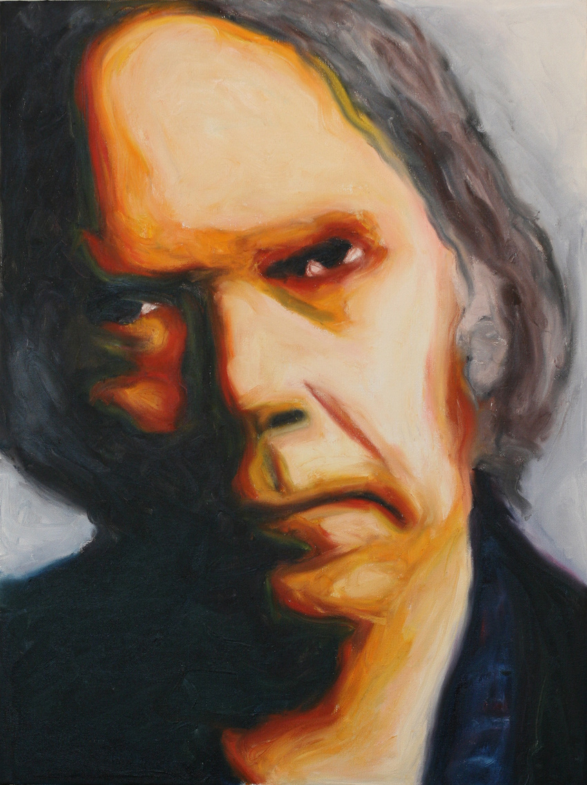 I like Neil Young | oil stick on canvas | 18x24 | 2006 | price: $450