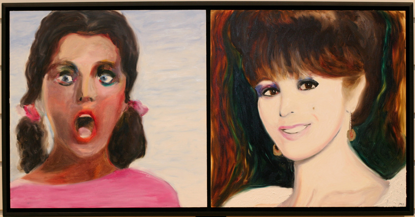 MaryAnn|Ginger : Oilstick on gessobord : 24x12 : price, $850