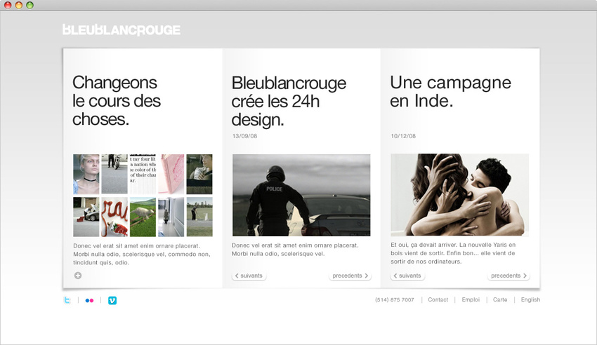 BLeublancrouge - Web site of company (2009)