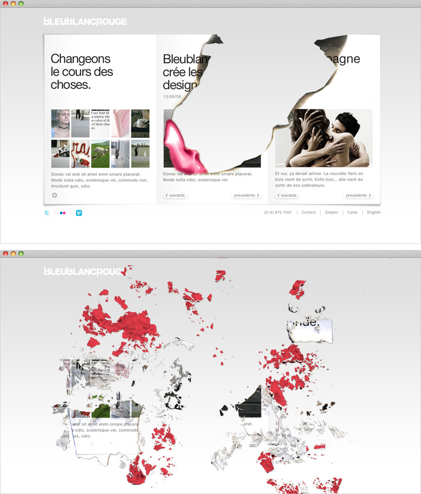 BLeublancrouge - Web site of company (2009)