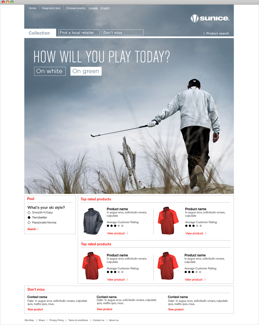 Sunice - Ecommerce project (2010)