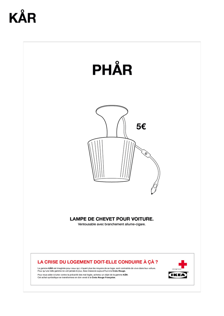 CROIX ROUGE & IKEA - La crise du logement doit-elle conduire à ça ? - Meubles (2012)
