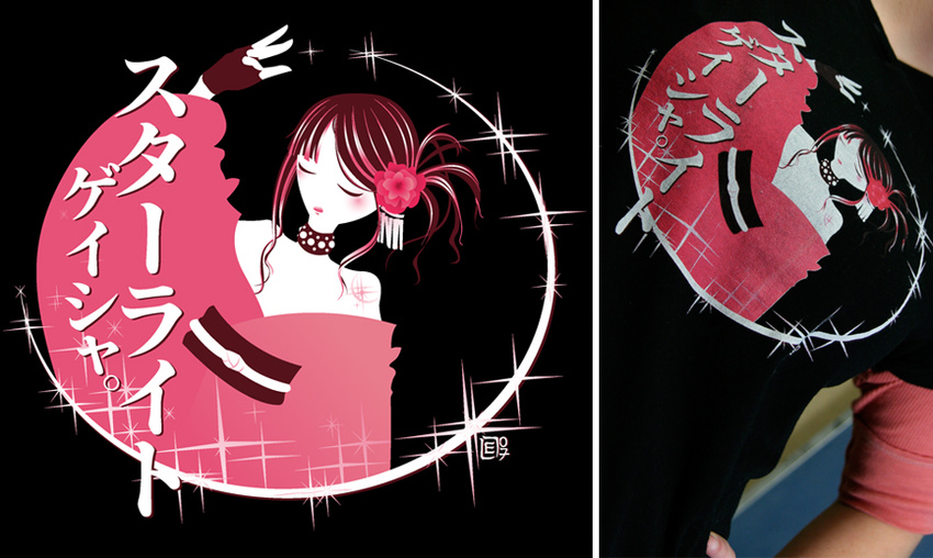 Geisha T-shirt Illustration