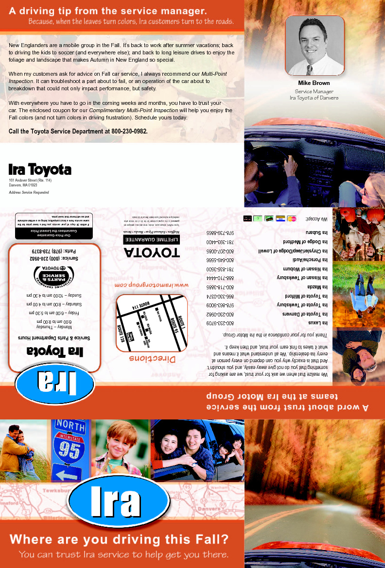 IRA Toyota Danvers Direct Mailer