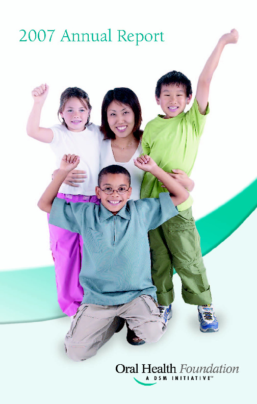 Oral Health Foundation Annual Report Cover