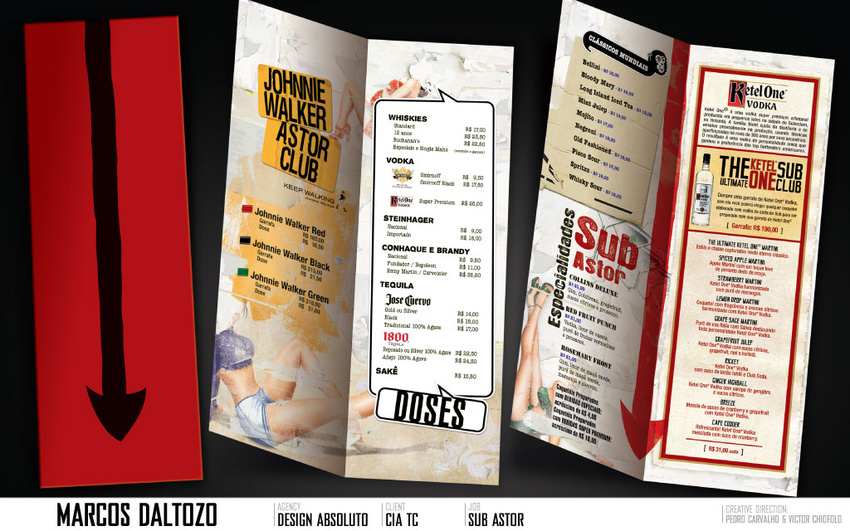 Sub Astor - Menus for speakeasy bar in São Paulo - [feb 2009]