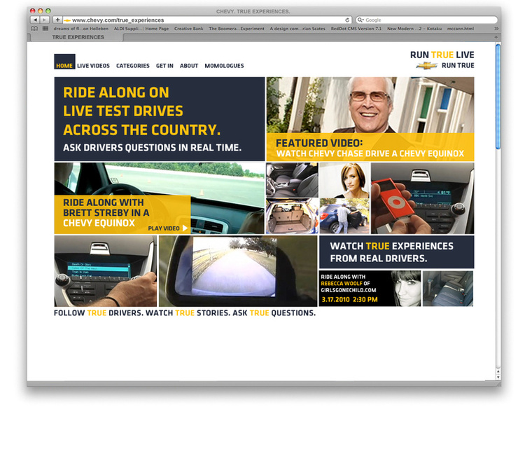 Chevy Run True Microsite