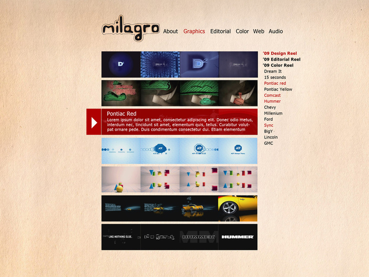 Milagro Post Website Redesign