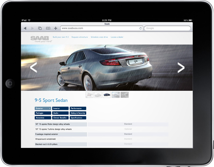Saab Ipad Site